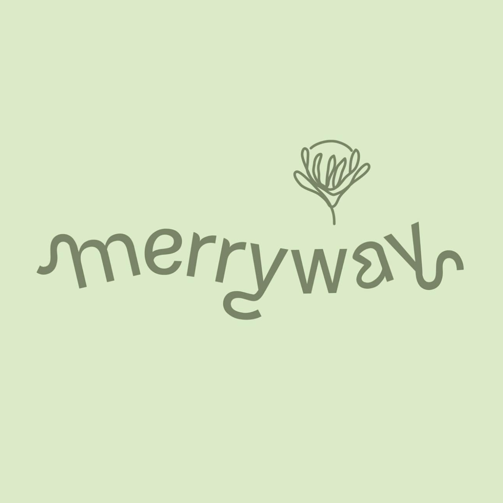 Merryway logo on a light green background