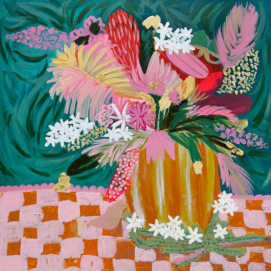 Gold Urn On A Table - Edition Print