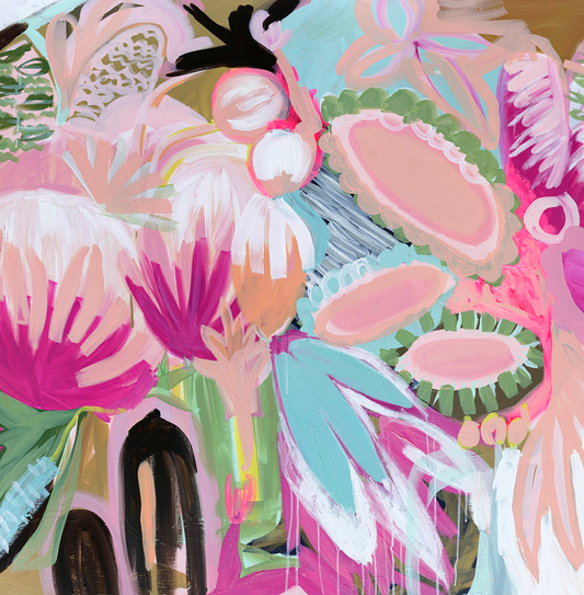 Blue & Green Sunflowers - Limited Edition Print