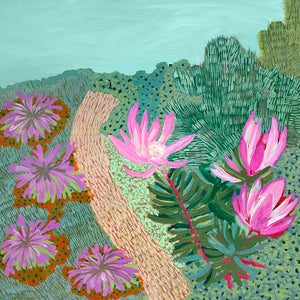 'Leucadendron & Agapanthus' 2020 - Original Artwork