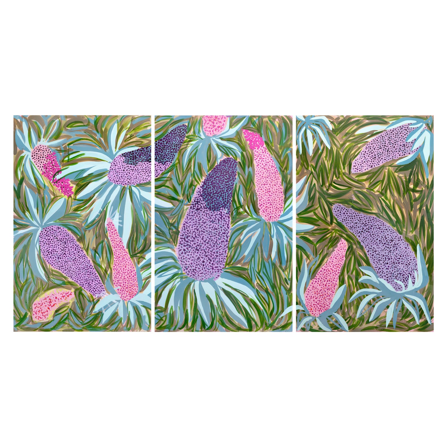 ‘Echium’ Triptych 2020 - Original Artwork